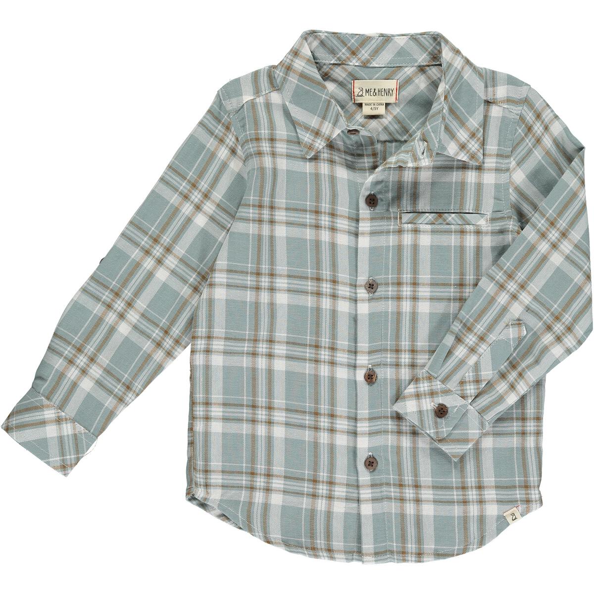 Blue/White Atwood Plaid Shirt