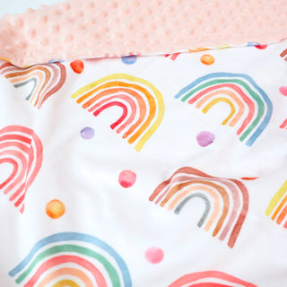 Premium Baby & Toddler Minky Blanket - Rainbow