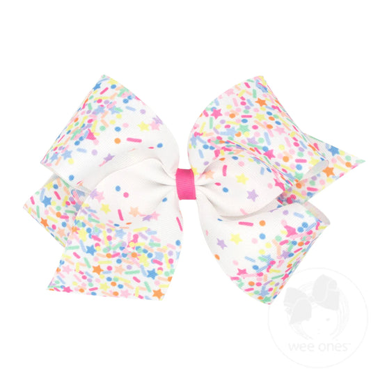 Birthday Confetti Grosgrain Hair Bow