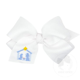 Nativity Embroidered Bow