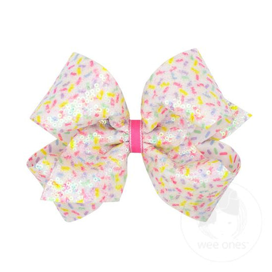 King Sequin Birthday Bow