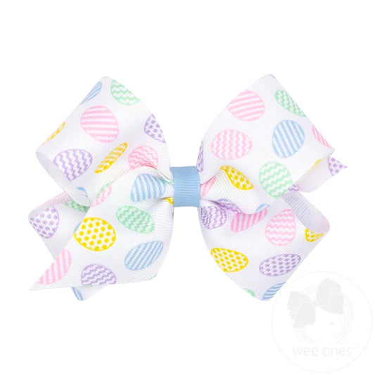 Med GG Egg Print Bow