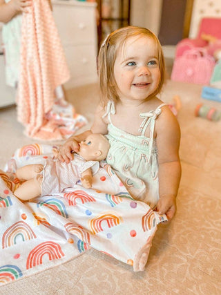 Premium Baby & Toddler Minky Blanket - Rainbow