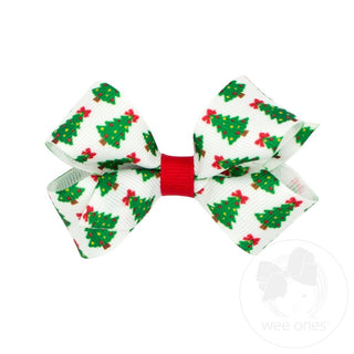 Holiday Themed Mini GG Print Bow