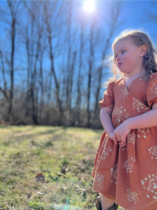 jody dress in pumpkin dandelion