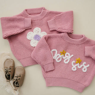 Big Sis Embroidered Toddler Sweater