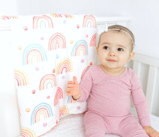 Premium Baby & Toddler Minky Blanket - Rainbow