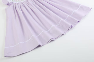 Light Purple Bunnies Smocked Bishop Dress