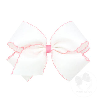 Grosgrain Bow w/Contrasting Moonstitch