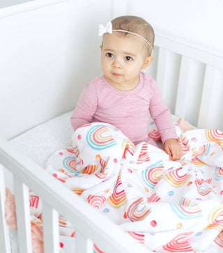 Premium Baby & Toddler Minky Blanket - Rainbow