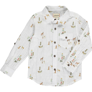 White Henry LS Button Up Shirt