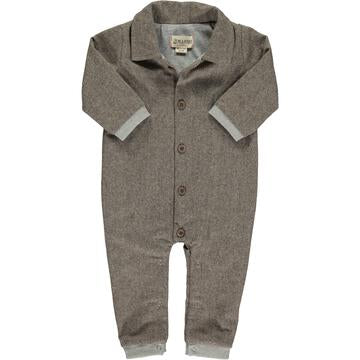 Brown Tweed Lumberjack Romper