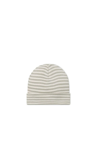 Lennon Beanie-Moss/Cloud Stripe