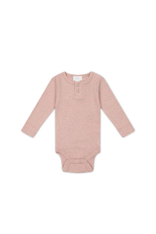 Modal L/S Bodysuit-Peony Marle