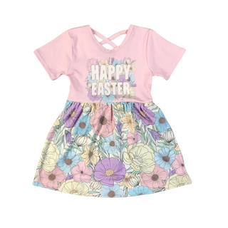 PRE-ORDER Happy Easter Pink Floral Dress