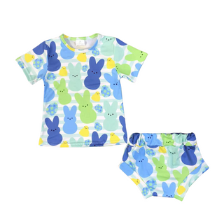 PRE-ORDER Blue Bunny Bummie Set