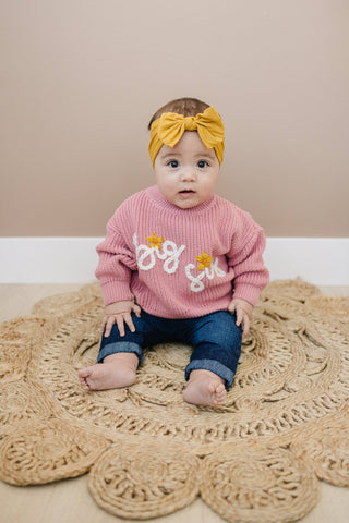 Big Sis Embroidered Toddler Sweater