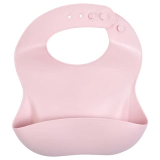 Ballet Pink Silicone Bib with Crumb Catcher