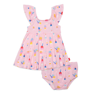 Pink Sundae Dress w/Diaper Cover