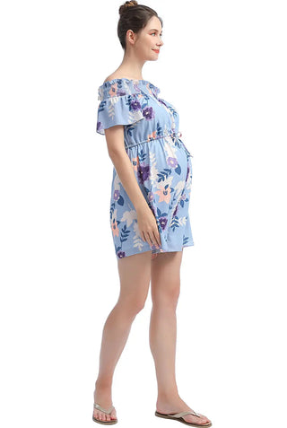 Renee Floral Maternity Short Romper