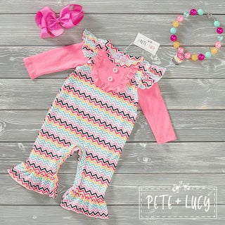 Rainbow Zigzag Romper