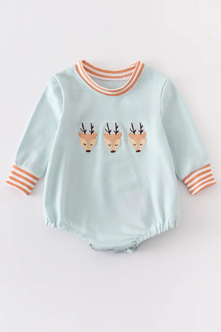 3 Reindeer Applique Boy Romper