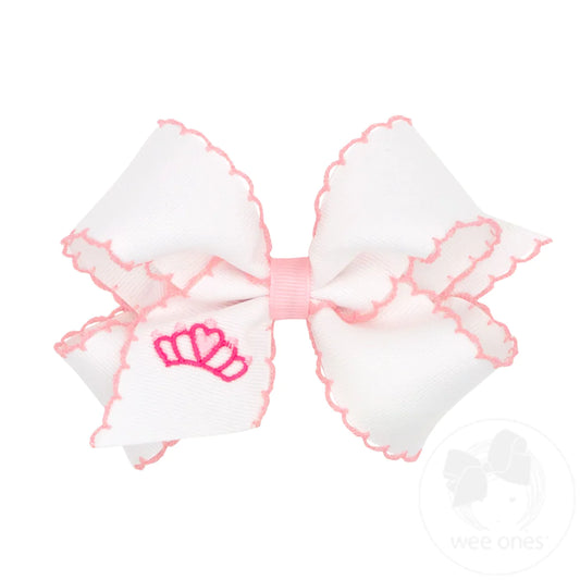 Princess Embroidered Moonstitch GG Bow