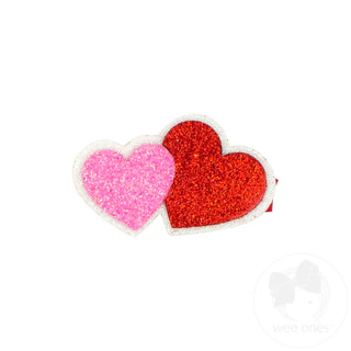 Glitter Layered Heart Hair Clip