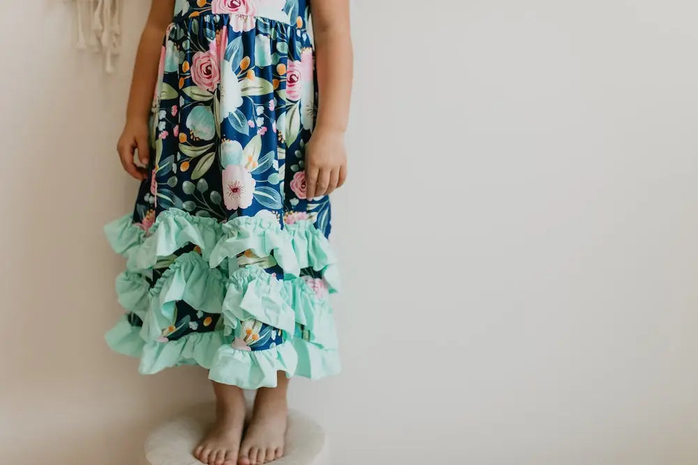 Floral 3 Ruffle Dress