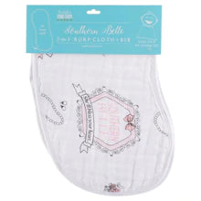 Southern Belle 2-in-1 Burp Cloth and Bib