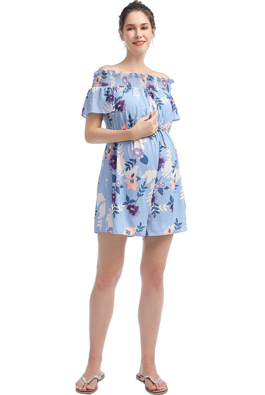 Renee Floral Maternity Short Romper