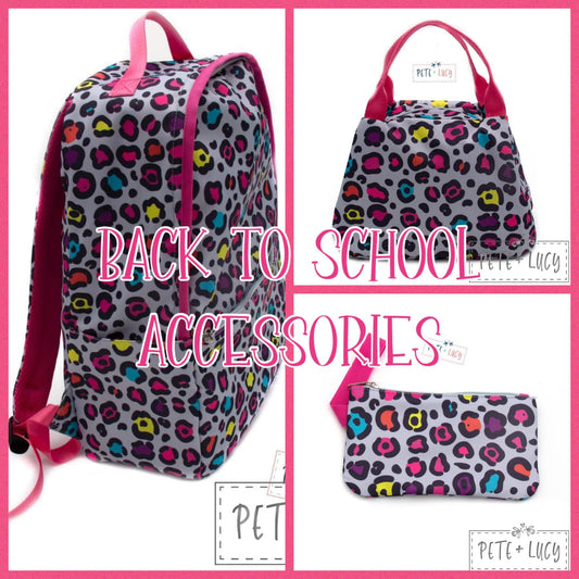 Neon Leopard 3 pc Backpack