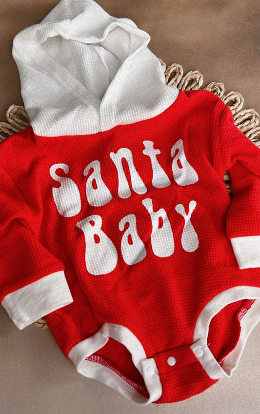 Santa Baby Hooded Onesie