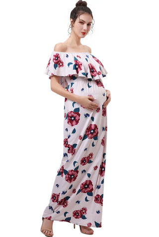 Lydia Maternity/Nursing Floral Print Maxi Dress