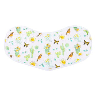 2-in-1 Burp Cloth and Bib: Cactus Blossom (Unisex)