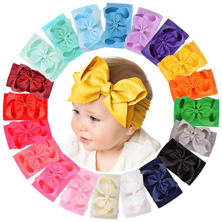 6In Girls Big Bow Turban Headband