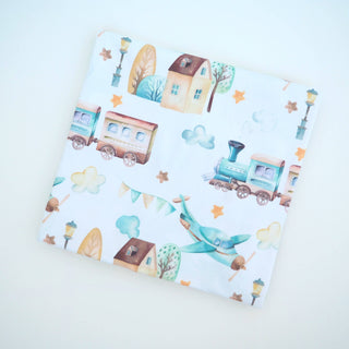 Swaddle Blanket - Airplane & Train