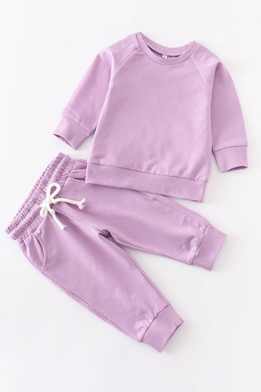 Purple long sleeve 2pc baby set