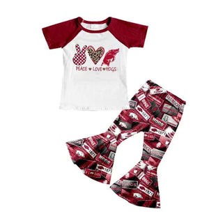 Girl's School Spirit Bell Pants Set