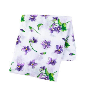 Violet Baby Muslin Swaddle Receiving Blanket