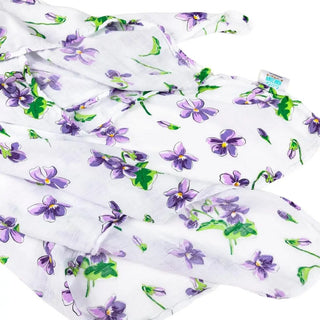 Violet Baby Muslin Swaddle Receiving Blanket