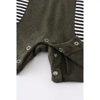 Black stripe baby romper