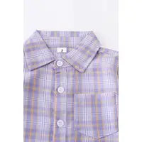 Purple Plaid Boys Shirt