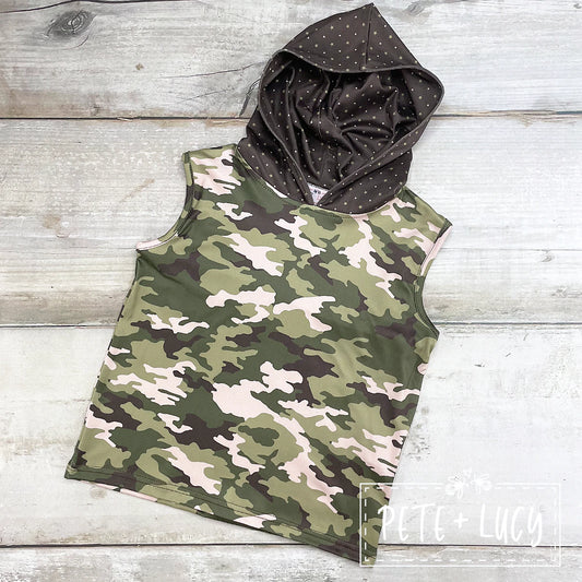 Camo Hooded Shirt