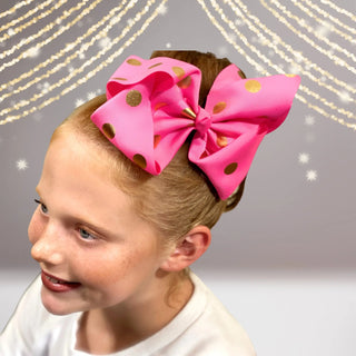 Gold Dot Hair Bows