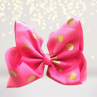 Gold Dot Hair Bows