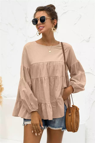 Puff Sleeve Maternity Blouse