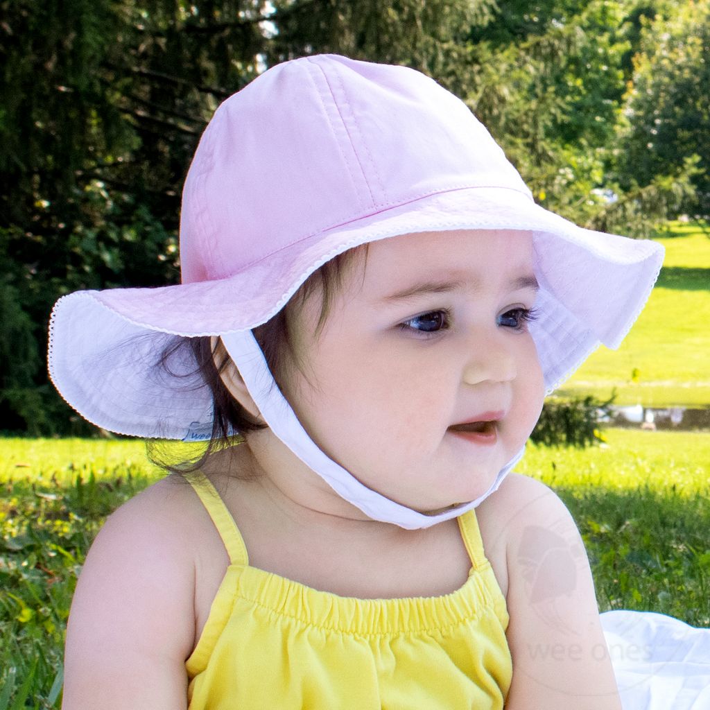 Reversible Moonstitch Brim Pink Sun Hat