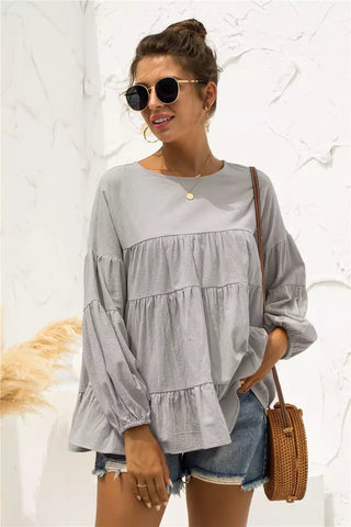 Puff Sleeve Maternity Blouse