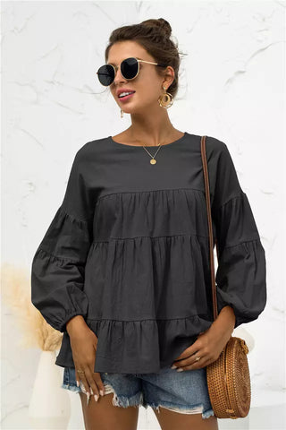 Puff Sleeve Maternity Blouse